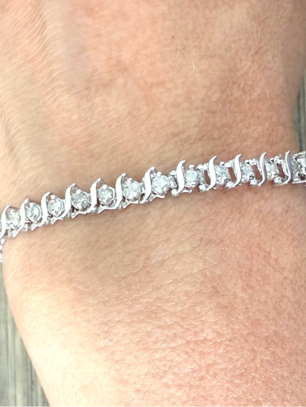 2 CT Natural Diamond Tennis Bracelet In 14KT White Gold 7.25”